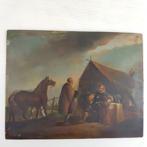 Antique small oil painting - oil,