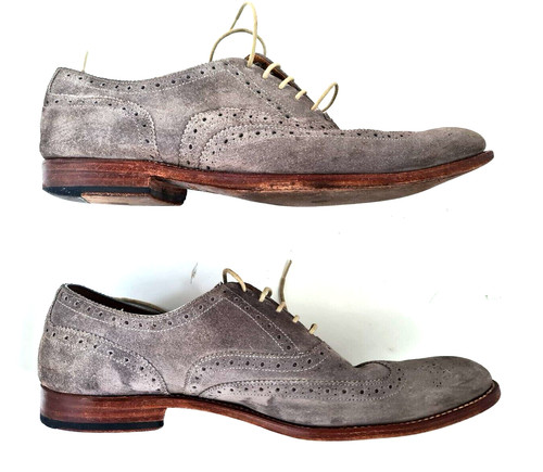 Grenson suede brogue shoes - suede,