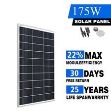 175W Solar Panel 12V Mono Home Off Grid Power RV Motorhome Camper Marine Van Car