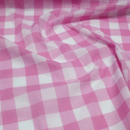 Polycotton fabric gingham - 1",