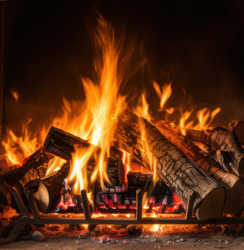 Fireplace surround real fire - fireplace,