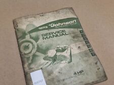 1973 Johnson Outboard 4HP 4W73 4R79 Service Manual Used Marine USA