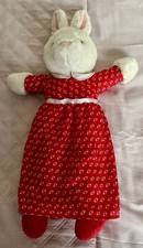 The Puppet Company Mrs Rabbit Red Dress Hand Puppet 17" excellent condition 