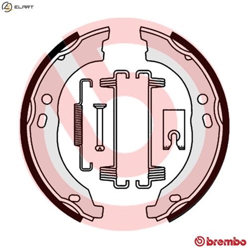 Brake shoe set parking - set, s