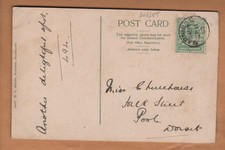 Marnhull, Dorset - Single circle postmark 1907 - Sturminster Newton, Mill View
