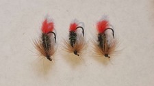 Red tag flies, can be used wet or dry. Set of 3. Classic grayling flies.