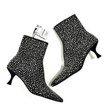 ZARA Black STUDDED HIGH-HEEL