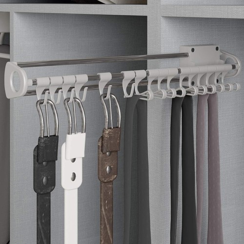 Tie and belt organizer pull - organizer,