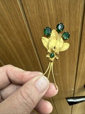 Vintage Gold Tone Floral