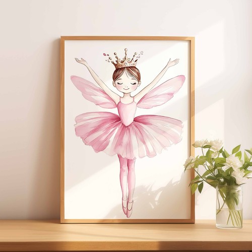 Pink ballerina fairy with - ballerina,