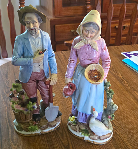 Ceramic country man - country, woman