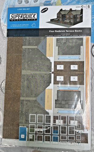 Four red bricked terrace backs - red,