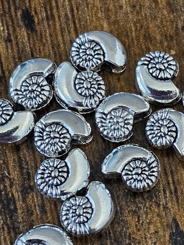 Snail ammonite shell beads - ammonite,