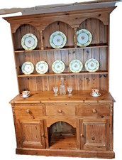 Welsh Farmhouse  Pine Dresser With Dog  Kennel Base