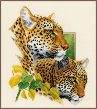 Vervaco Amazing LEOPARD DUO Counted Cross Stitch KIT Aida Chart Gift F108