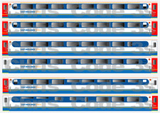 Adhesive Vinyl Coach Decal OO gauge Hornby - East Midlands MK3 Short Coach Set