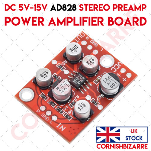 15v ad828 stereo preamp - stereo,