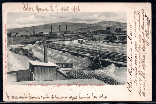 Chile postcard salitrera agua - chile,