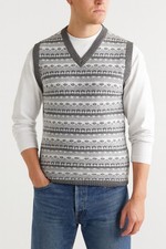 MENS KNITTED FAIRISLE TANKTOP