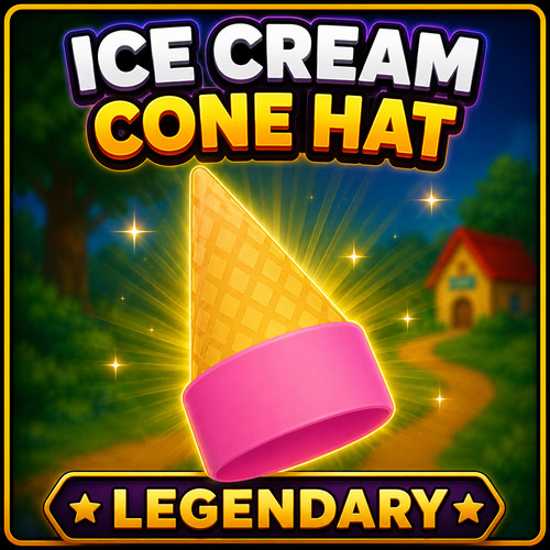 Ice cream cone hat - ice,