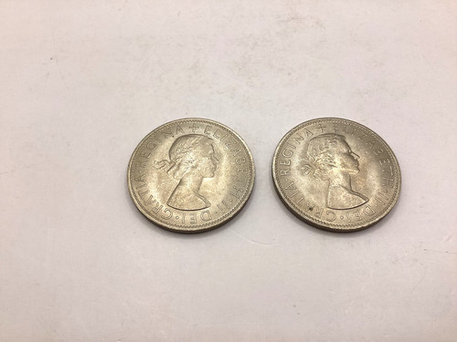 Two uncirculated 1967 half - uncirculated,