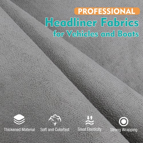 Suede gray headliner fabric - suede,