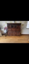 Old Charm Court Cupboard Sideboard Buffet Tudor Brown 