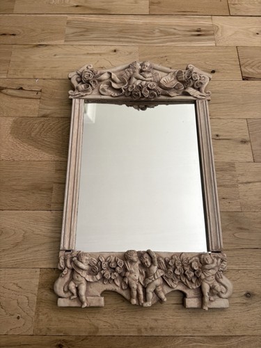 Vintage wall mirror adorned - wall,