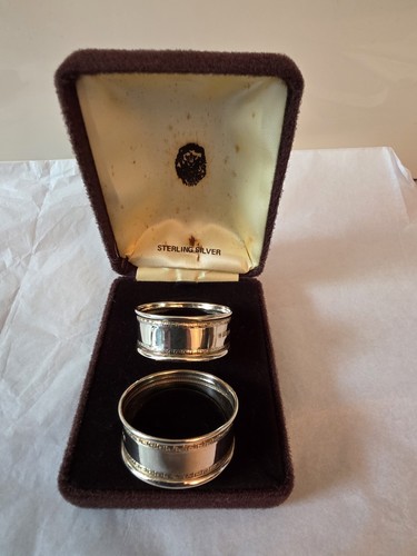 Sterling silver napkin rings - sterling,