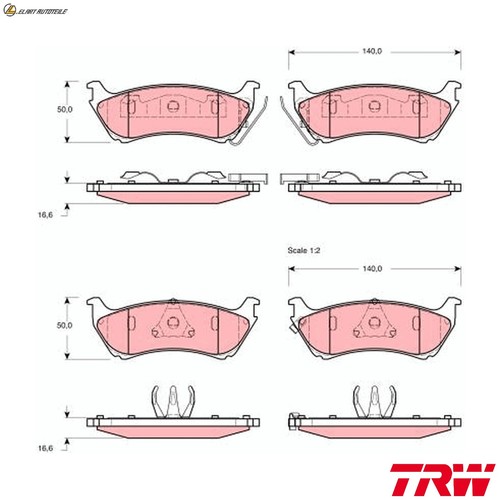 Brake pad set disc - set,