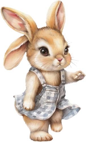 Watercolour peter rabbit - watercolour, wall