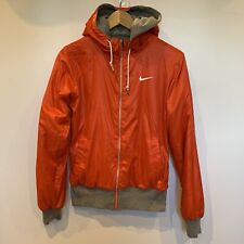 Nike Reversible Jacket Womens Size Small Orange Grey Sample Hooded
