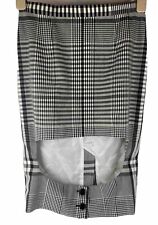 Burberry Vintage Check Panel Step-Through Skirt Size 6
