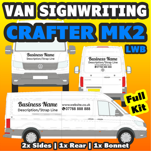 Crafter van sign - crafter, writing