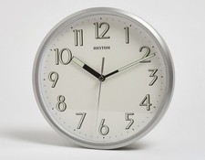 Rhythm Silver Wall Clock 10-12