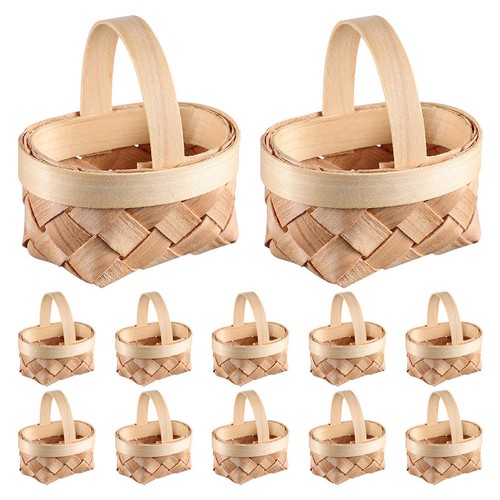 Pcs mini straw baskets - 20, with