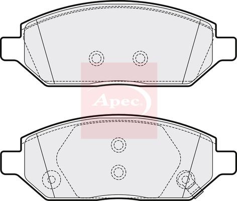 Apec front brake pad set - apec,