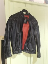 Diesel Men's Leather Jacket rarely used Fits Like Small Medium