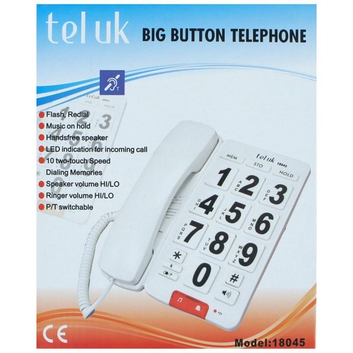 Tel 18045 big button desk - uk,