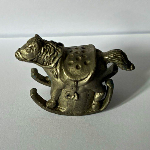 Pewter rocking horse miniature - rocking,