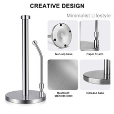 Stainless Steel Non-slip Tissue Roll Towel Paper Holder Kitchen Paper Stand Rack