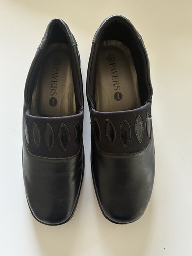 Ladies black pavers shoes - ladies,
