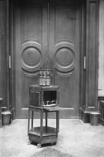 Walnut cocktail cabinet - a,