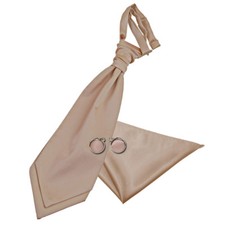 Mens Satin Plain Solid Cravat Cufflinks Hanky Casual Formal Wedding Set by DQT