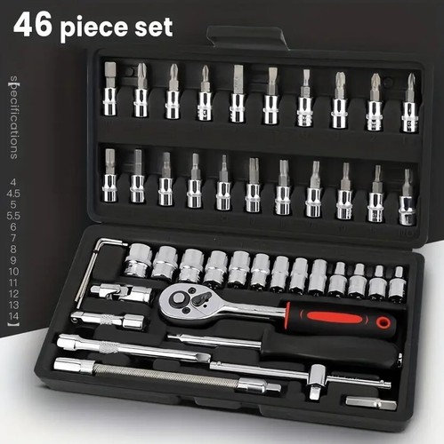 46pcs inch metric socket - 1/4,