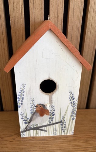 Wooden hanging bird house - bird,