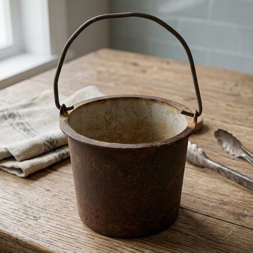 Antique cast iron glue pot - glue,