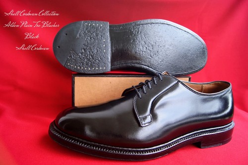 Alden black shell cordovan - black,