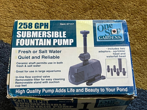 New 258 gph submersible - new,