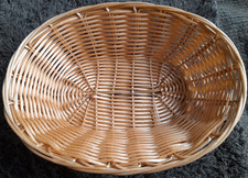 faux wicker style bread food basket 22x17x6cm table service cafe lunch st